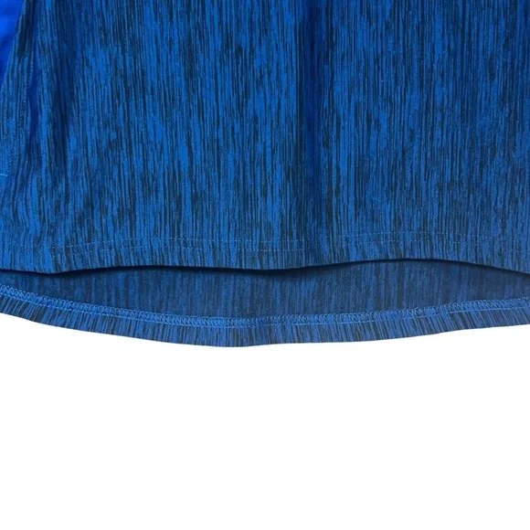 Adidas Top M Blue‎ Reflective Quarter Zip Hi Lo Thumbholes Climalite Athleisure - Picture 3 of 13